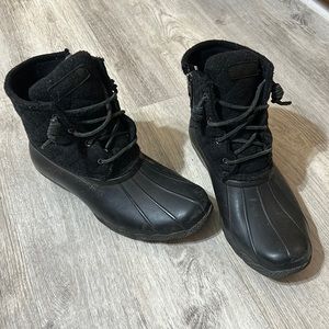 Black Sperry Duck Boots